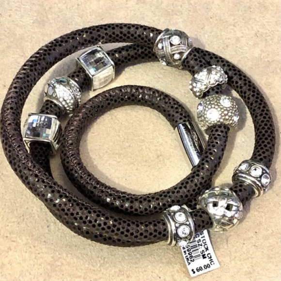 Brighton Woven bead Criss cross design accented with clear crystals - Picture 6 of 6